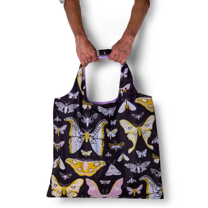 Yellow Owl Workshop - Wholesale Tote Bag - Women's - Moths Art Sack® by Banquet Workshop - Reusable Tote Bag3