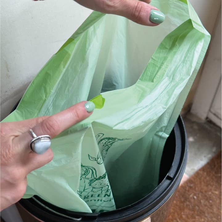 Eco Green Living - Wholesale Trashcan/Trash Bin - Compostable Drawstring Bin Bags | 40 Litre (25 bags)6