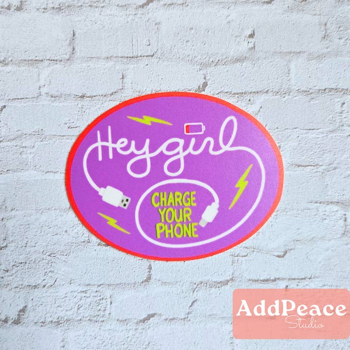 AddPeace Studio – Großhandel Aufkleber – Lade dein Handy auf Lustiger Niedriger Akku Erinnerung Aufkleber1