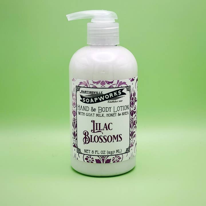 Lilac Blossom Hand & Body Lotion - 8 oz for wholesale by Martinsville Soapworks
