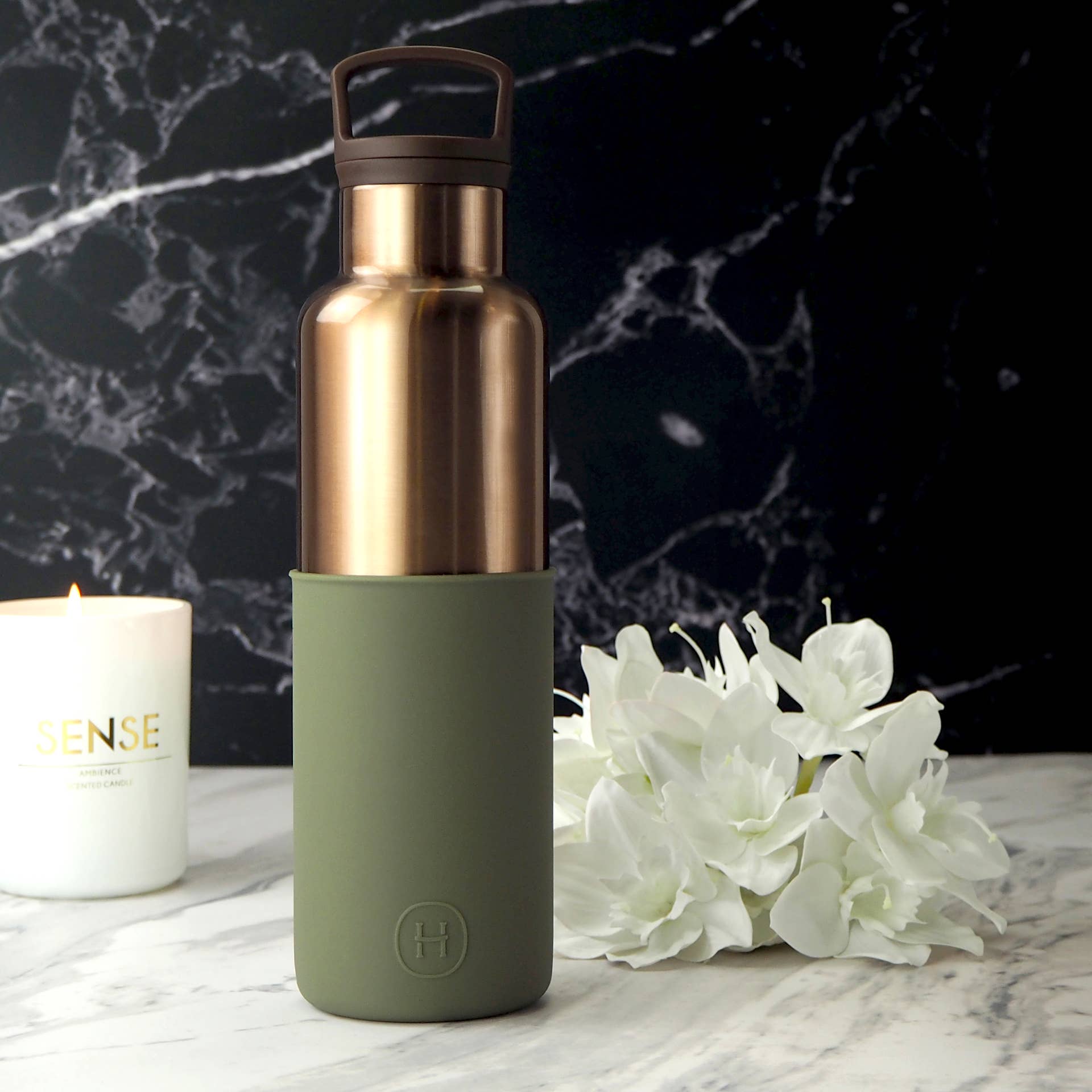 HYDY – Großhandel Trinkflaschen – HYDY 20oz (590 ml) Thermosflasche aus Bronze-Gold-Edelstahl5