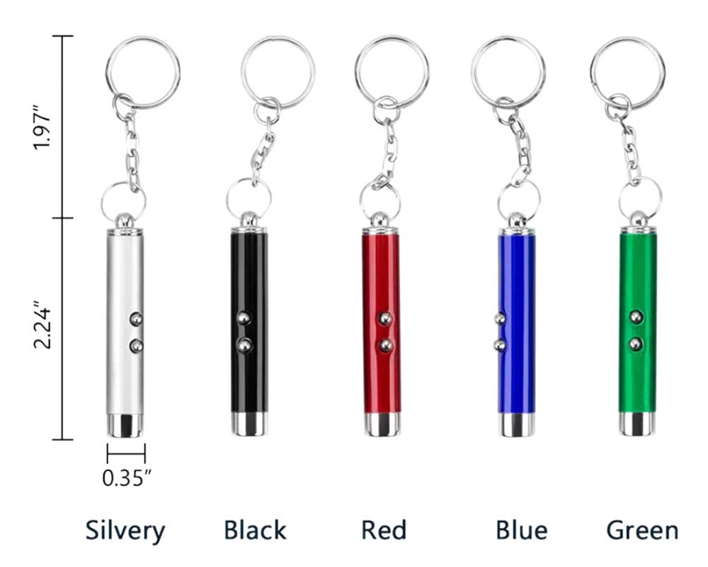 Square Deal Recordings & Supplies - Wholesale Keychain - Unisex - Keychain - Dual Light Red Laser And White LED