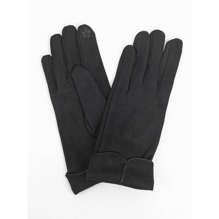 Sarta Accessories - Wholesale Gloves - Women's - Tori Scalloped Cuff Gloves - Black