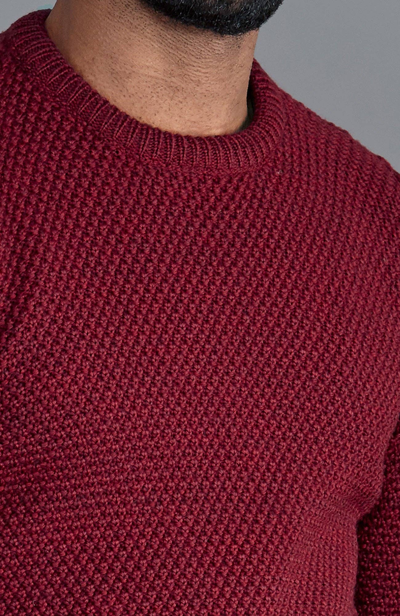 Paul James Knitwear - Wholesale Knit Sweater - Men's - Mens Chunky Merino Moss Stitch Fisherman Jumper6
