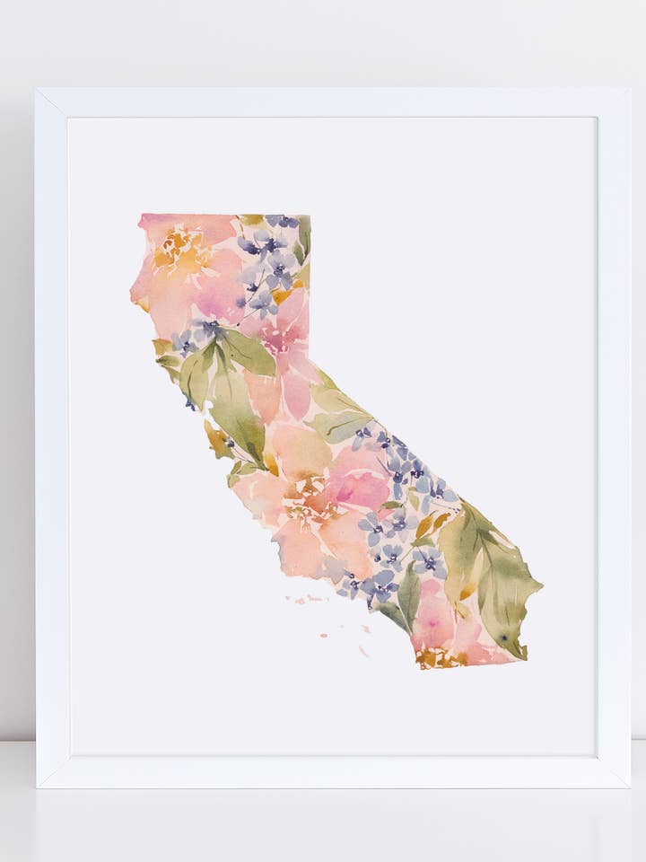 California Love ART PRINT voor wholesale door June Watercolor