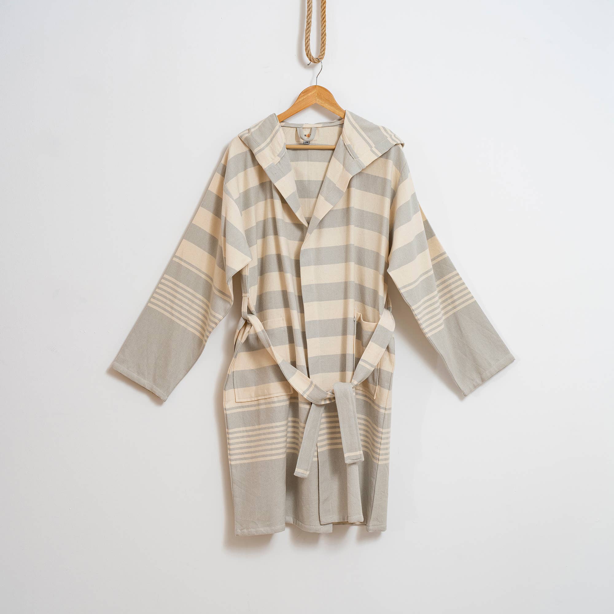 Kikoya - Wholesale Robe - Unisex - Bathrobe Turkish Cotton LightWeight Summer Hood Kimono Robe 25