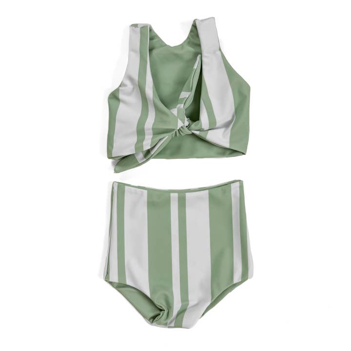 GIRLS 2 PIECE REVERSIBLE SWIM - MOJITO for wholesale by Remi + Rae Co.