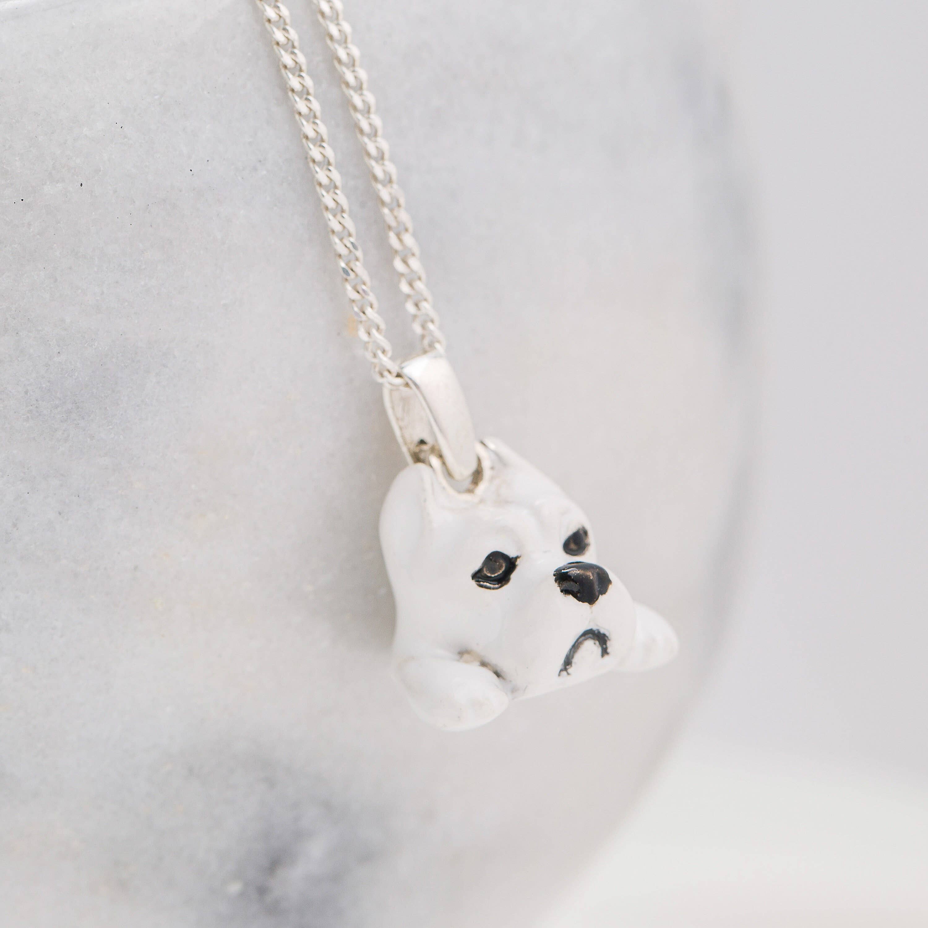 Gabbo Design – wholesale Pendant/charm necklace – Charms + Dogo Argentino Personalized Silver Necklace2