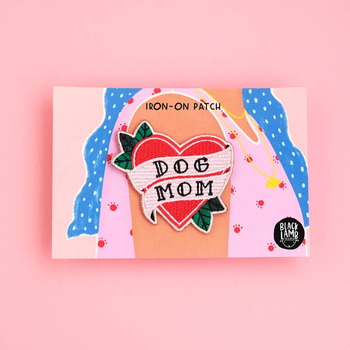 Black Lamb Studio – Engroshandel Patch – Hund Mor Tattoo Hjerte Jern-på Patch