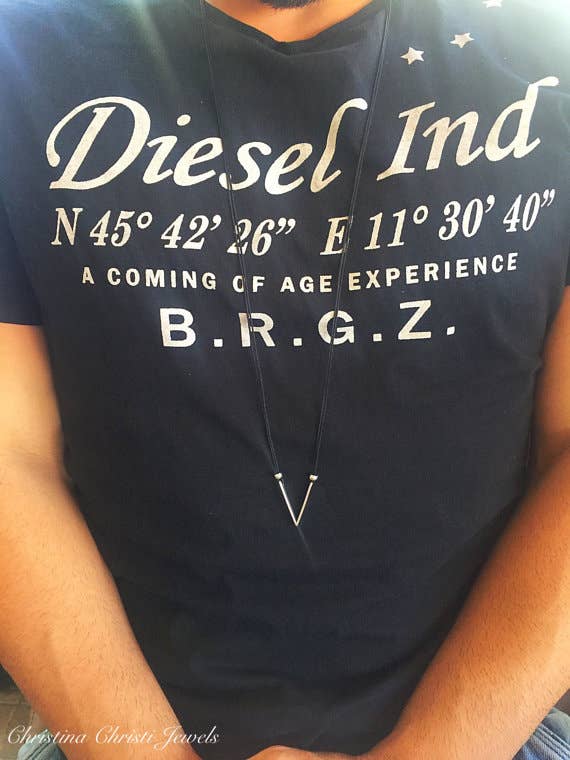 Christina Christi - Wholesale Pendant/Charm Necklace - V Men's Necklace,4