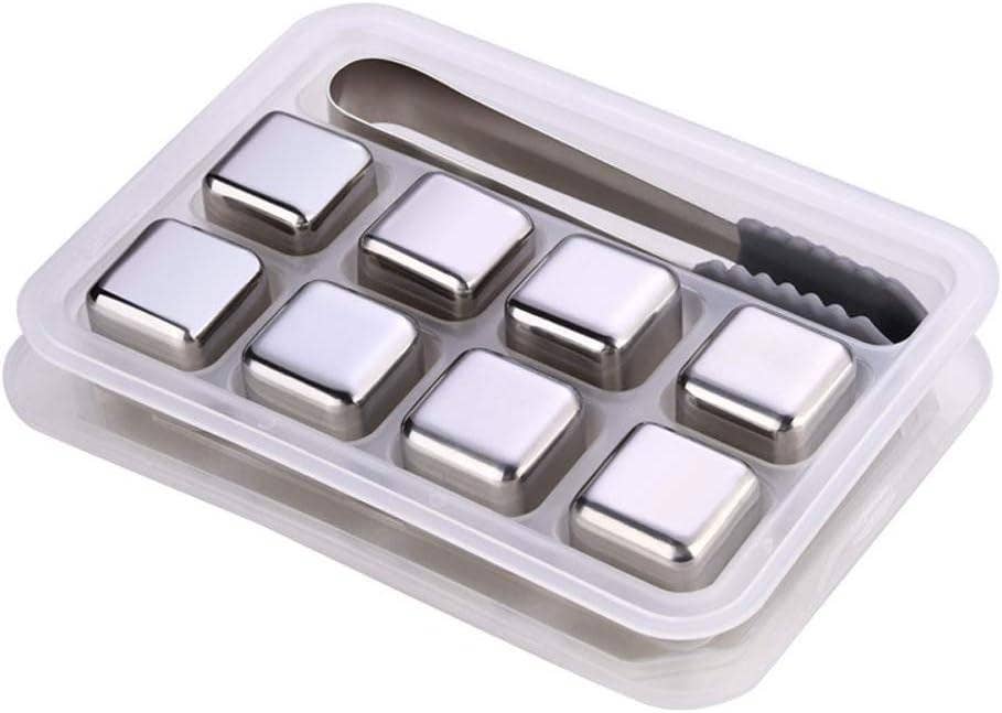 VIGOR - Wholesale Drink Chilling Cubes - Stainless Steel Reusable Ice Cubes with Barman Tongs0