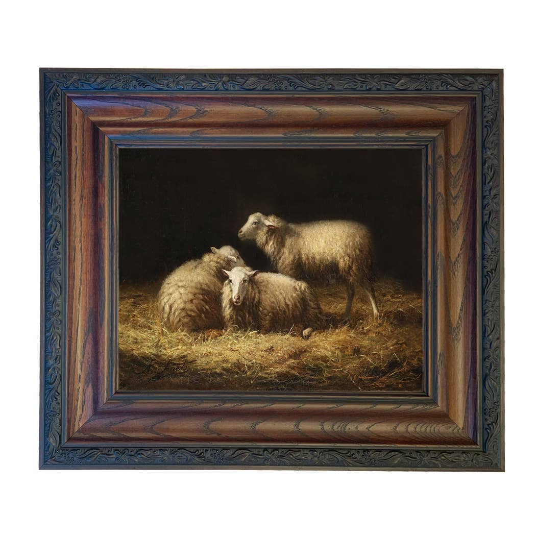 Madison Bay Co. - Historical Home Decor Reproductions - Wholesale Painting/Drawing - Sheep in the Hay Framed Painting Print on Canvas45