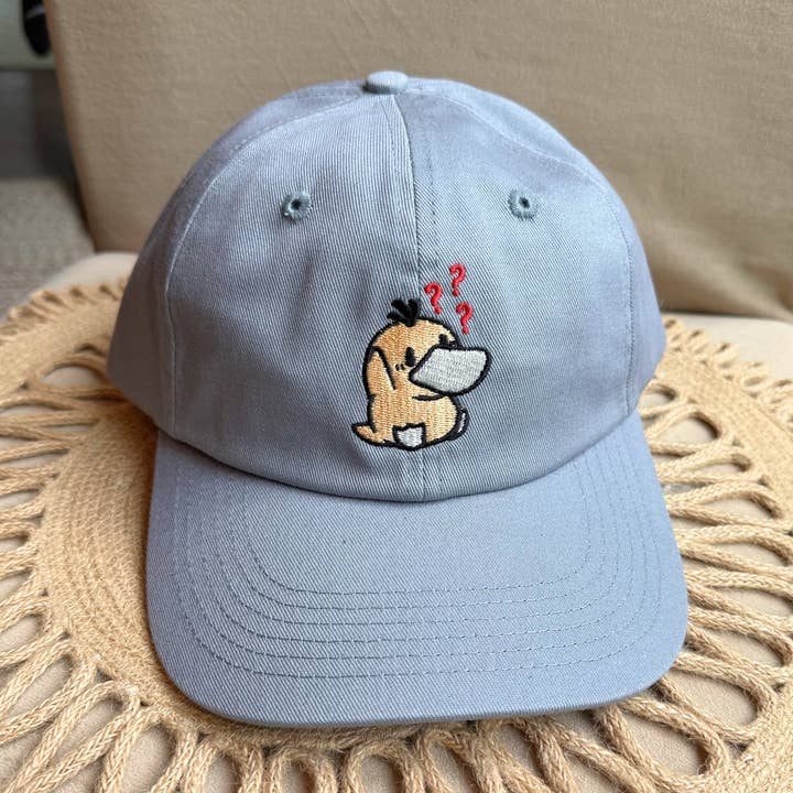 Confused Duck Baseball Cap for wholesale by Biscuitfloof Studios
