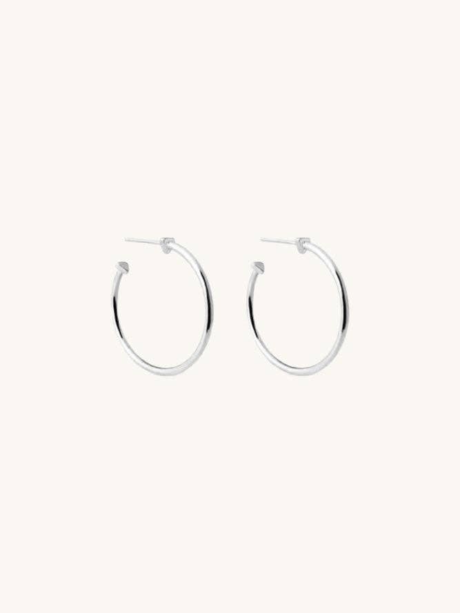 9 A.M. Hoop Earrings - Silver for wholesale by Sierra Winter Jewelry