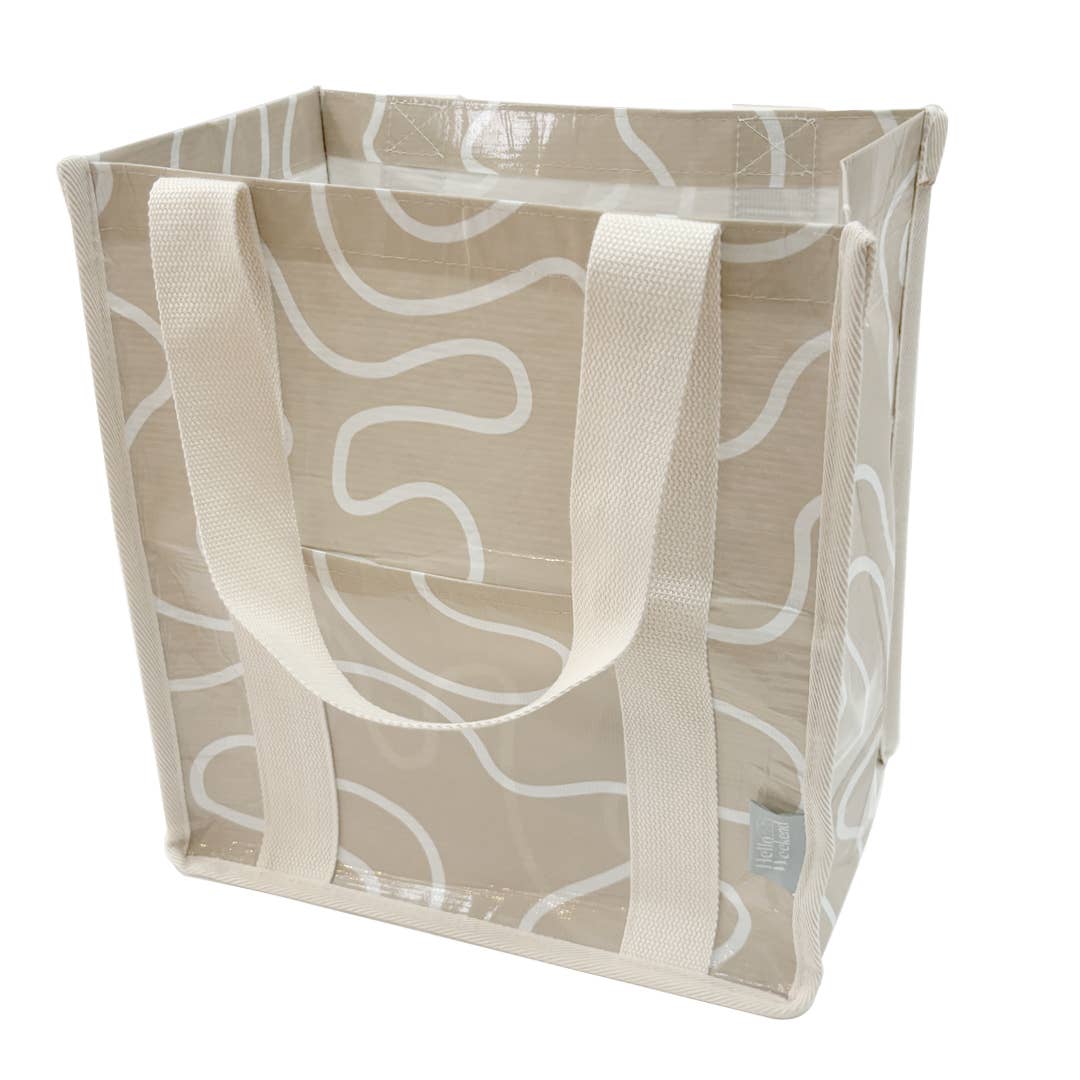 Hello Weekend - Vendita all'ingrosso Borsa per shopping/spesa - Beige neutro e fard - Borsa Daily Market con tasca7