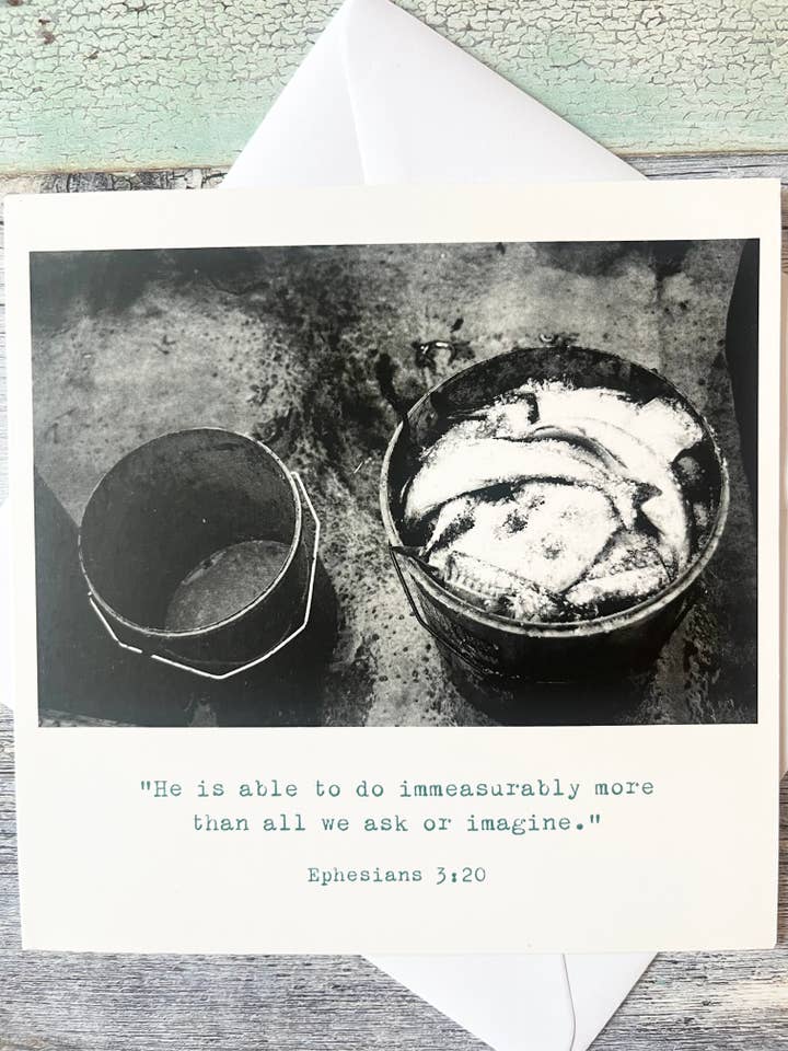 Infiniment Plus Carte de Vœux Chrétienne Bible Éphésiens 3 pour la vente par Fieldnote