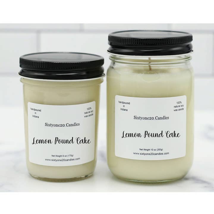 Lemon Pound Cake ~100% Soy Candle for wholesale by Sixtyone20 Candles