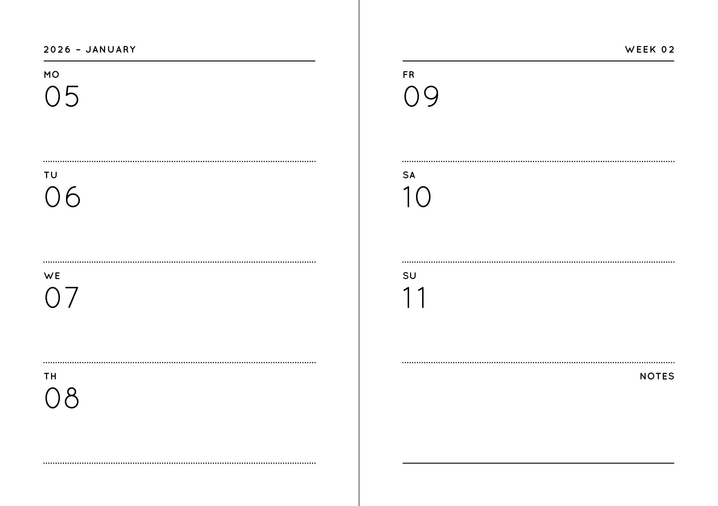 NAVUCKO - Wholesale Planner - Pocket Calendar / Planner 2026 (DIN A6)20