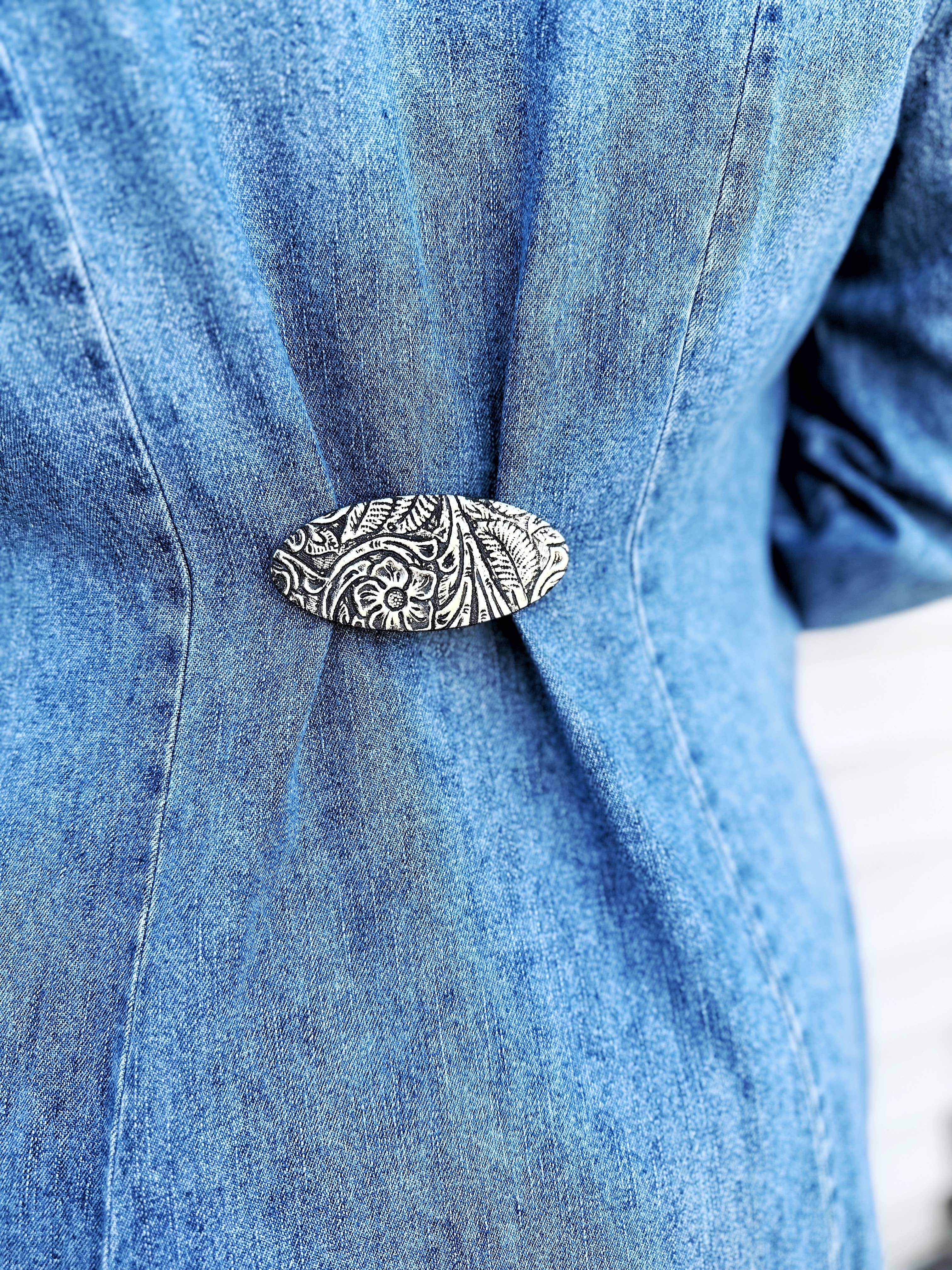 KardiKlips - Venta al por mayor Cinturón - Unisex - Pinza de cuero para ropa, regalo único en plata y negro3