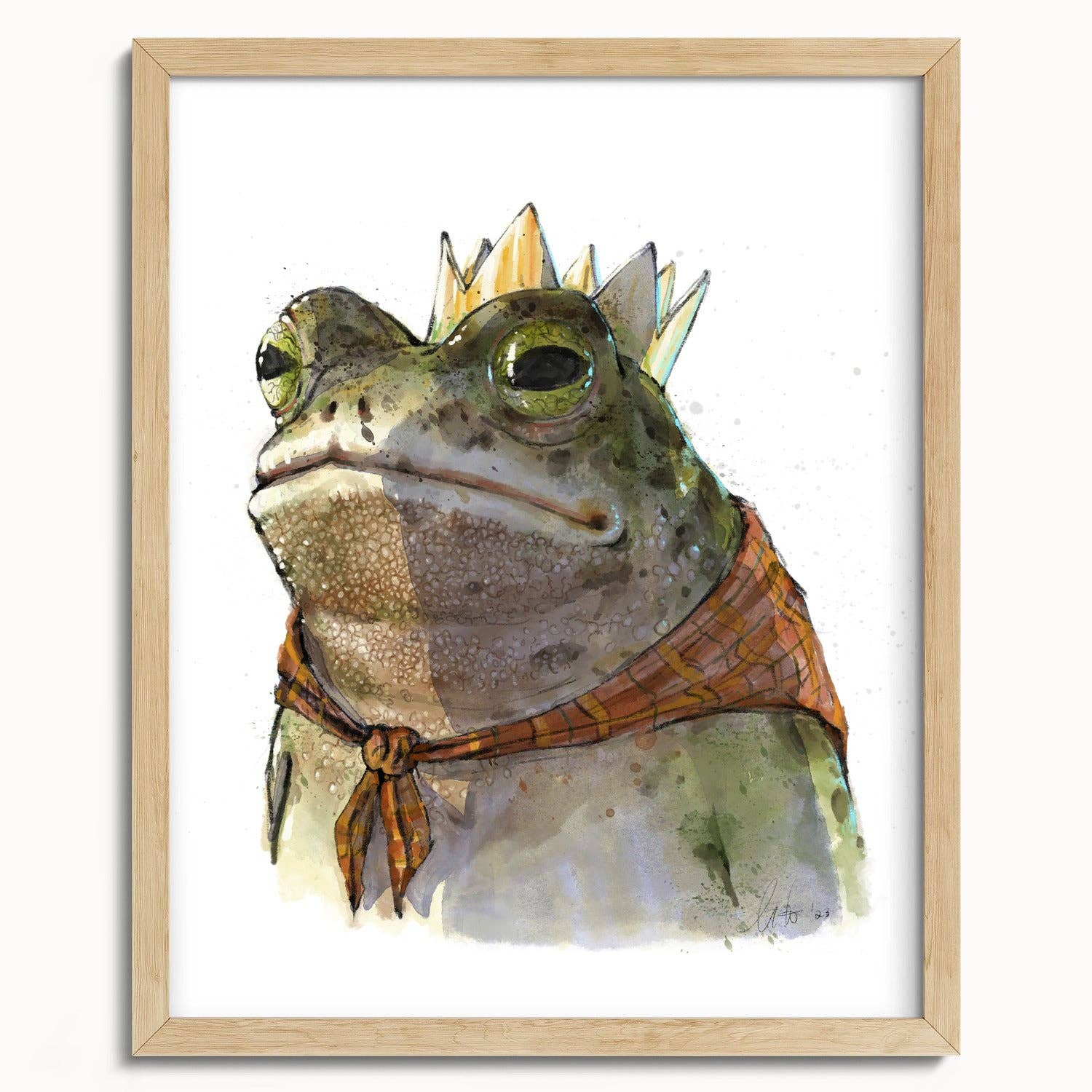 The Ugly Cat Studio - Wholesale Art Print - Toad King Watercolour Fine Art Print21