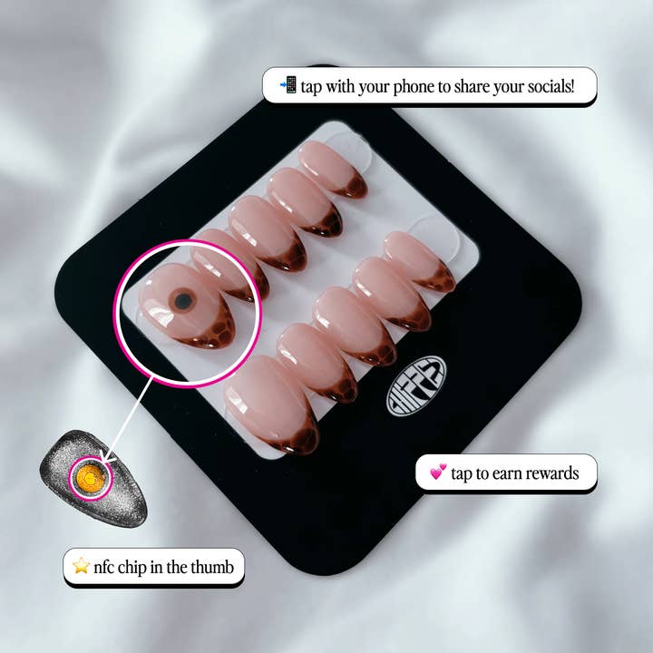 TLDR π’ (2 sets) NFC Nails That Share Your Socials for wholesale by Chipped Social