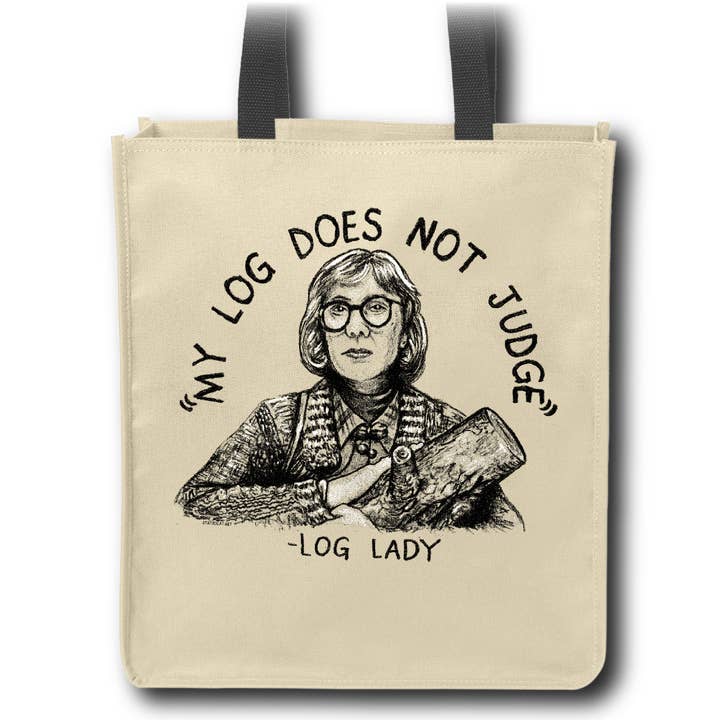 Log Lady "My Log Does Not Judge" (Twin Peaks) - Tote Bag for wholesale by Static Cat Studio