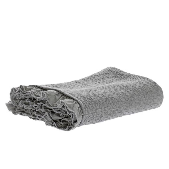 UNOCASADESIGN - Wholesale Deken - Vigo Stonewashed katoenen sprei met ruches15