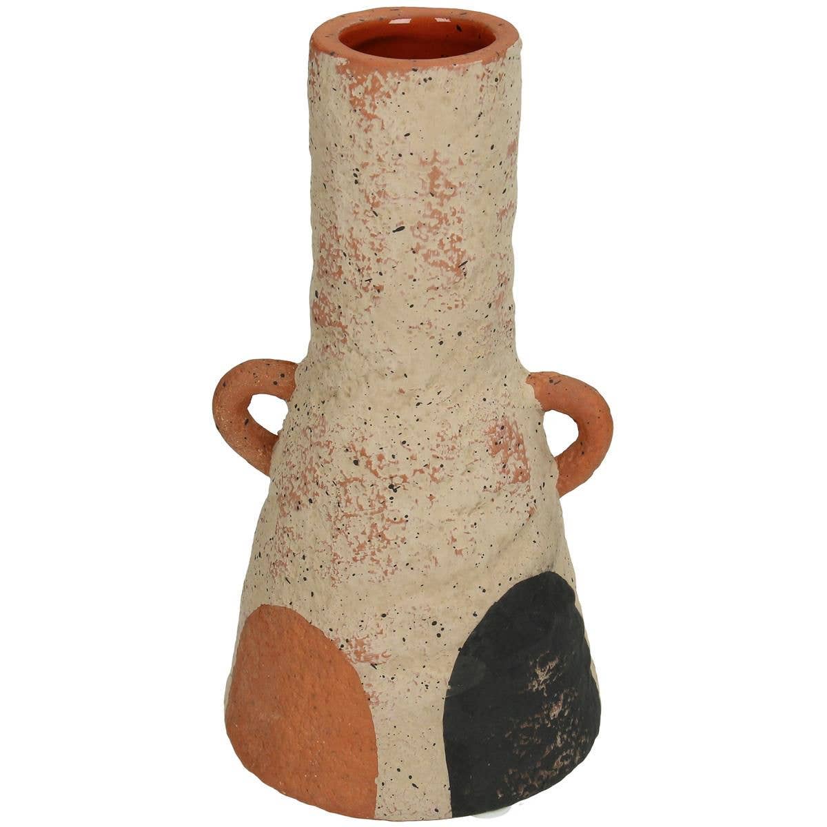 DRYdecorations - Vendita all'ingrosso Vasi - Vaso in terracotta con decorazioni nero e crema0