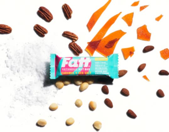 Fatt – wholesale Snack bar – Fatt Caramel + Sea Salt Keto Bar (20 x 30g)2