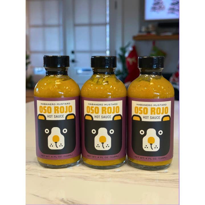 Oso Rojo Hot Sauce - Wholesale Hot Sauce - Habanero Mustard - Oso Rojo Hot Sauce 4oz2