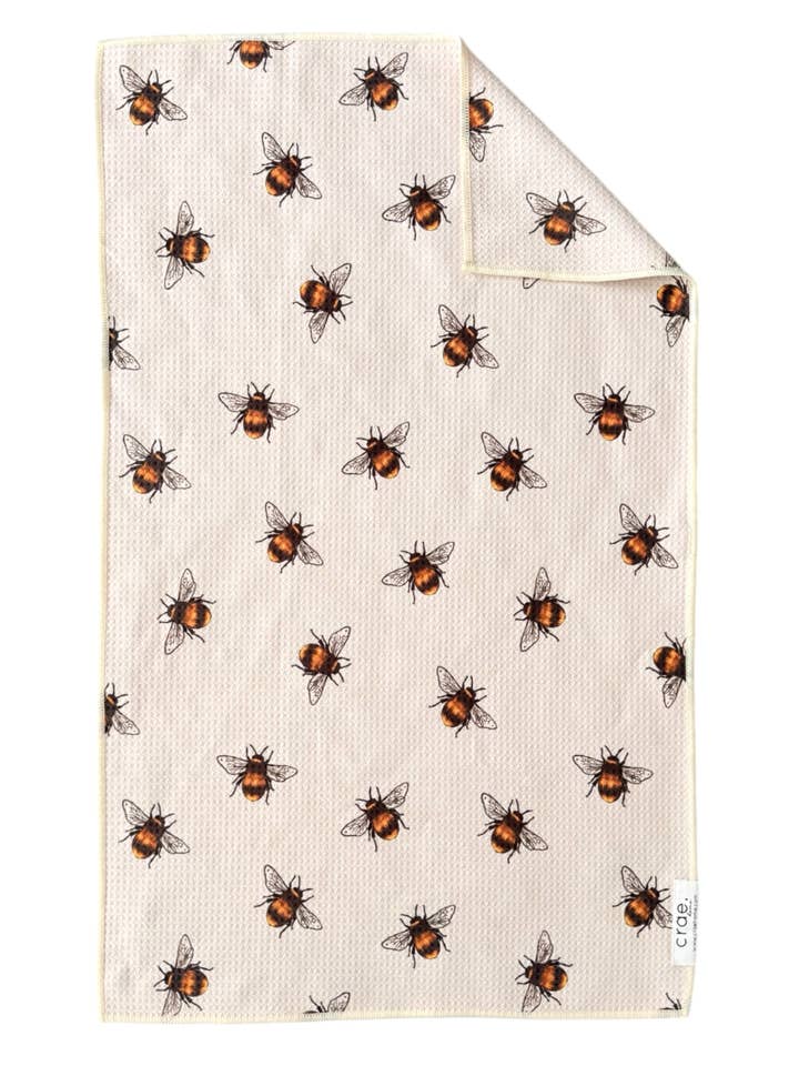 Busy Bee: Double-Sided Hand Towel for wholesale by Crae.Home