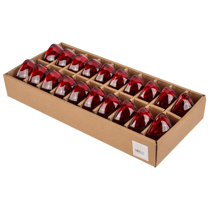 Out of the blue KG - Vendita all'ingrosso Portacandele - Portacandela a tealight in vetro rosso a forma di cuore2