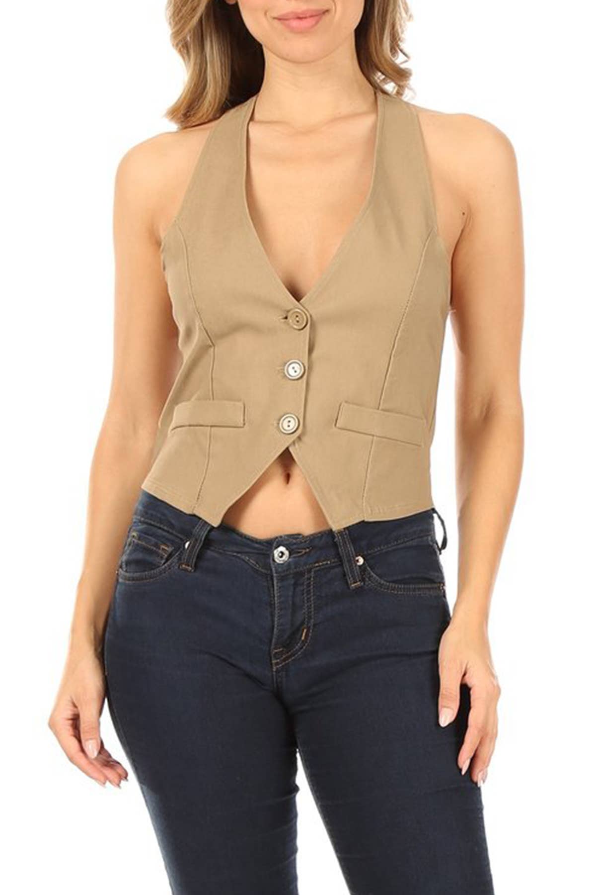 MOA COLLECTION - Venta al por mayor Chaleco - Mujer - Chaleco de esmoquin casual versátil para mujer6