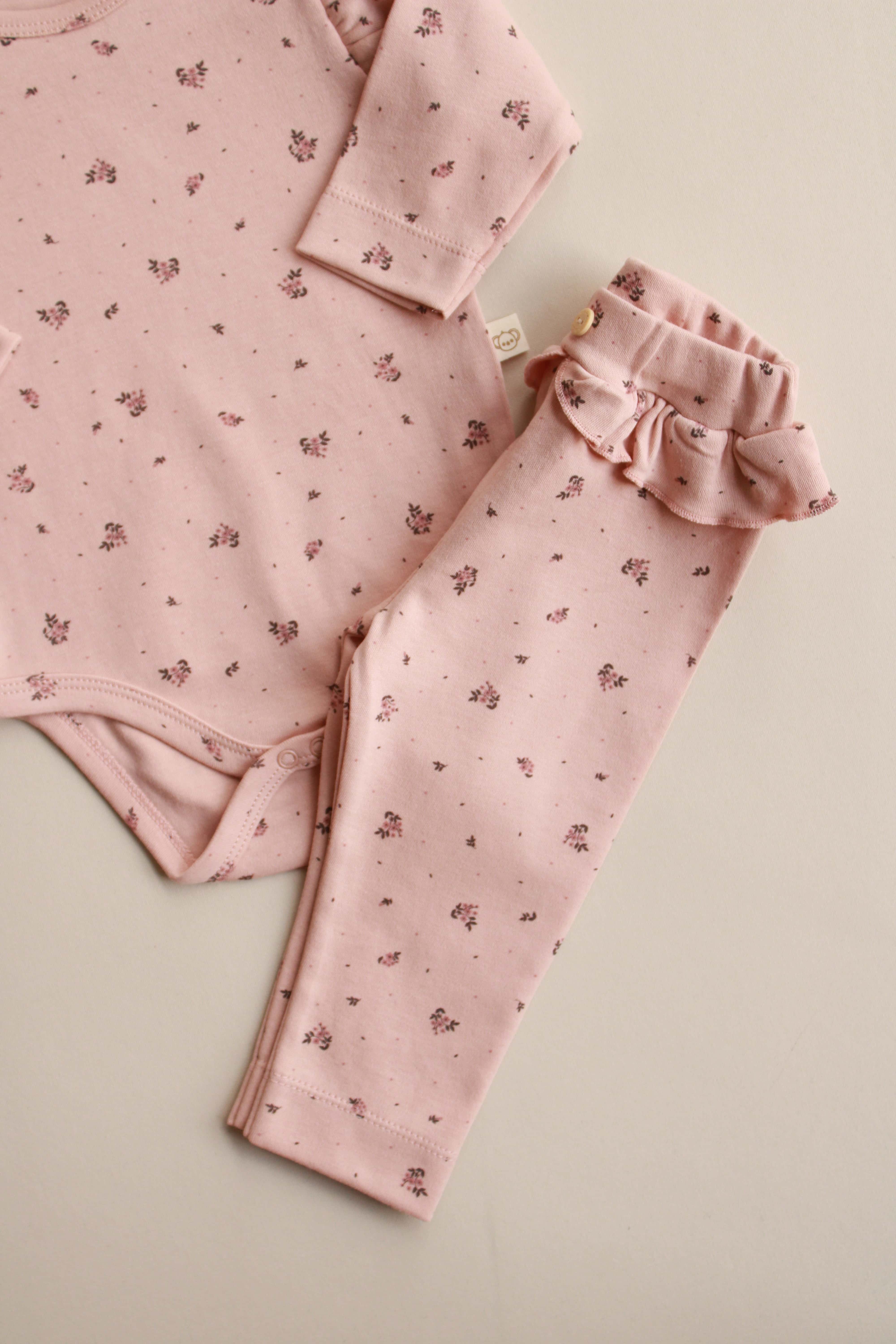 Honey and Hive - Wholesale Top & Pant Set - Baby - Rosalie Floral Ruffle Set4