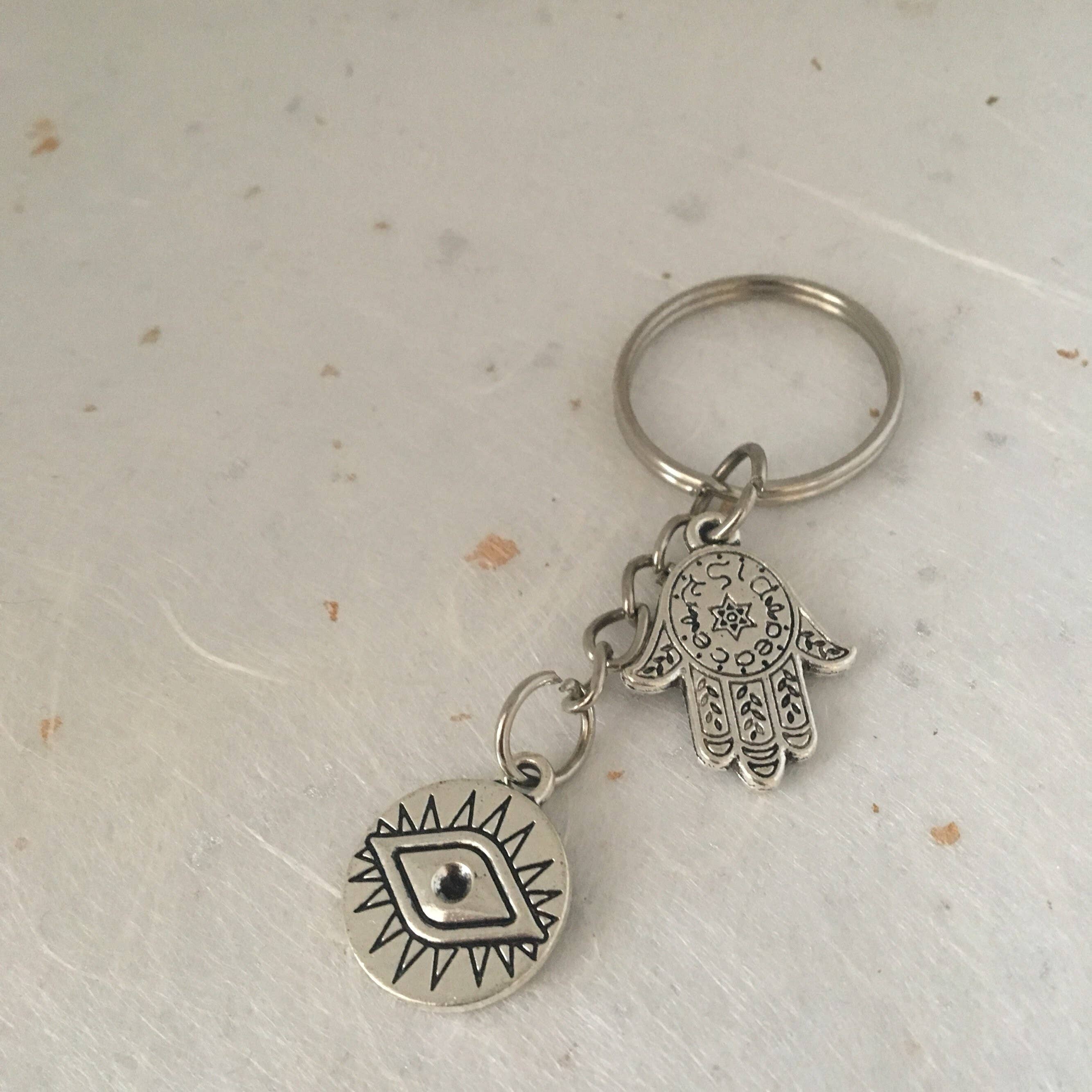 Roshni Desai & Things – wholesale Keychain – Unisex – Hamsa Hand Evil Eye Keyring Keychain Unisex1
