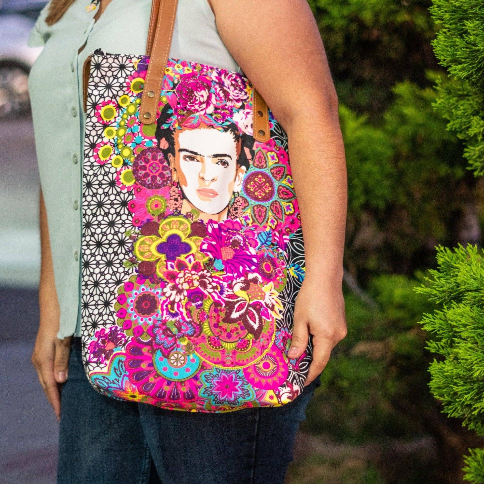 Lumily - Wholesale Tote Bag - Women's - Frida Kahlo Printed Tote Bag with Zipper - Thailand3