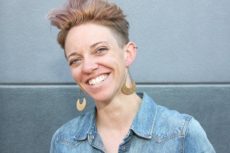 daniAWESOME - Wholesale Dangle Earrings - Brass Half Moon Dangle Drop Earrings 4