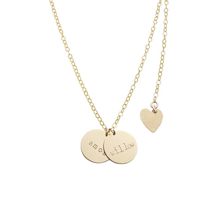 Willow - Double Disc Necklace for wholesale by Misuzi