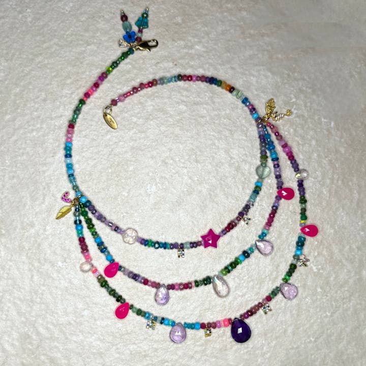 Tropical Punk Everything Briolette Necklace for wholesale by Clarke Palmer