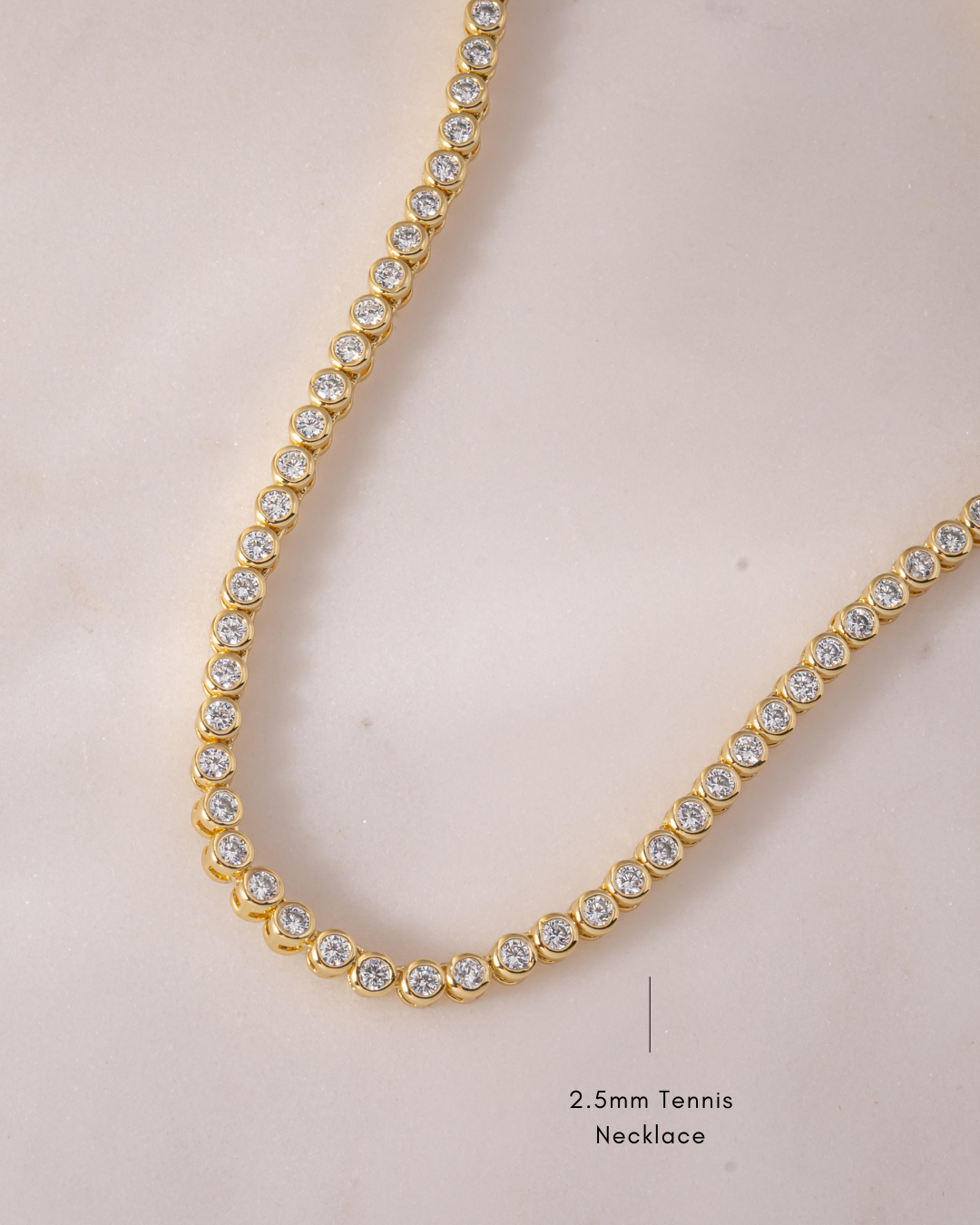 Sami Jewels - Wholesale Link & Chain Necklace - Round Bezel Tennis Necklace6