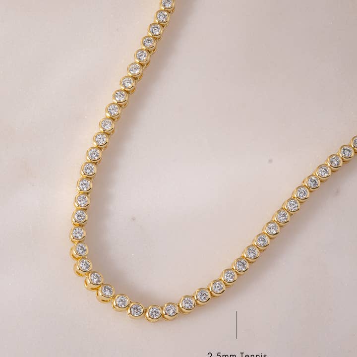 Sami Jewels - Wholesale Link & Chain Necklace - Round Bezel Tennis Necklace6