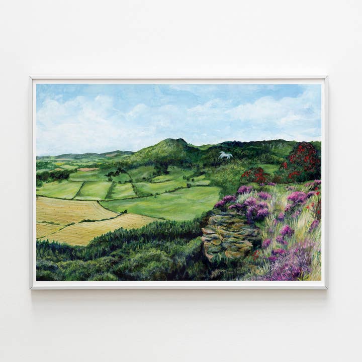 Hambleton Hills Print for wholesale by Hannah Green Illustration