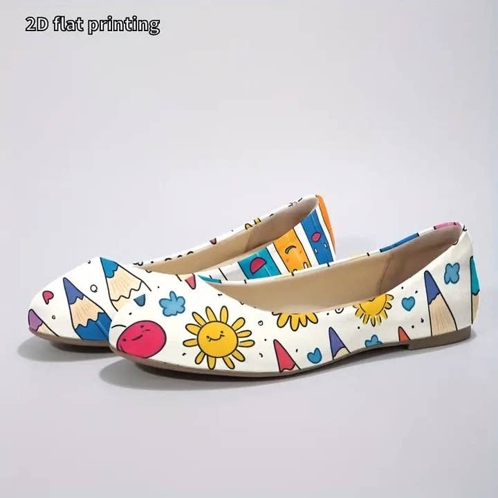 Omine Women's Wide Width Flat Shoes, Comfortable Casual Round Toe Classy Design Ballet Flats. for wholesale by OMINE