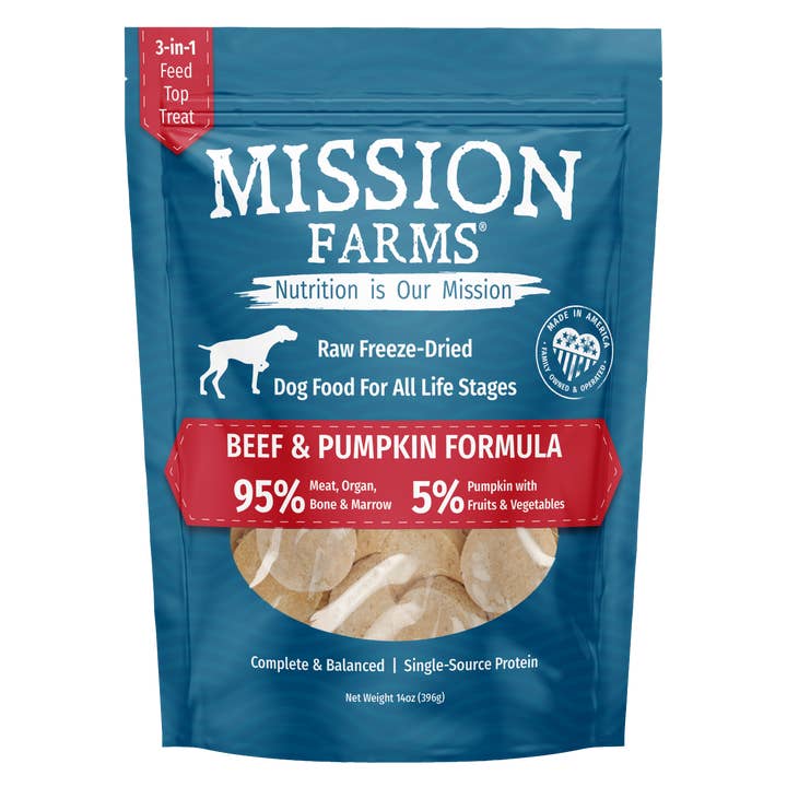Beef & Pumpkin - 14oz Bag for wholesale by Mission Farms