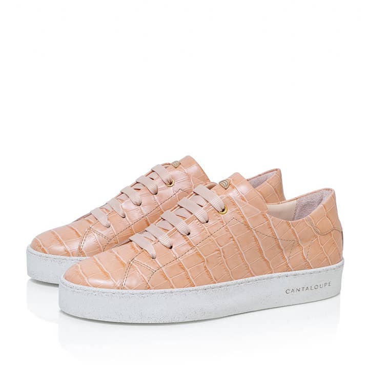 ARTIST | Nude rose sneakers med krokodilleskindseffekt for engroshandel hos Cantaloupe