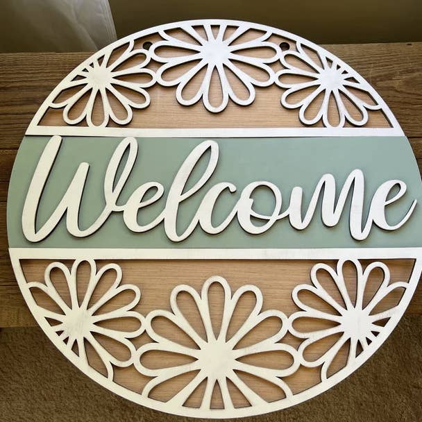 Kate's Blanks - Wholesale Door Hanger - Welcome Daisy DIY Door Hanger