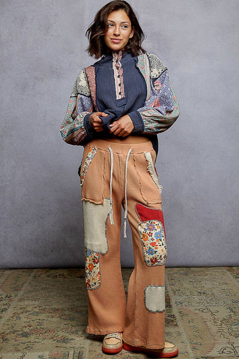 Pol Clothing - Vente Sweat à capuche – femme - Haut à capuche à manches longues avec col montant en double gaze et clous contrastants11