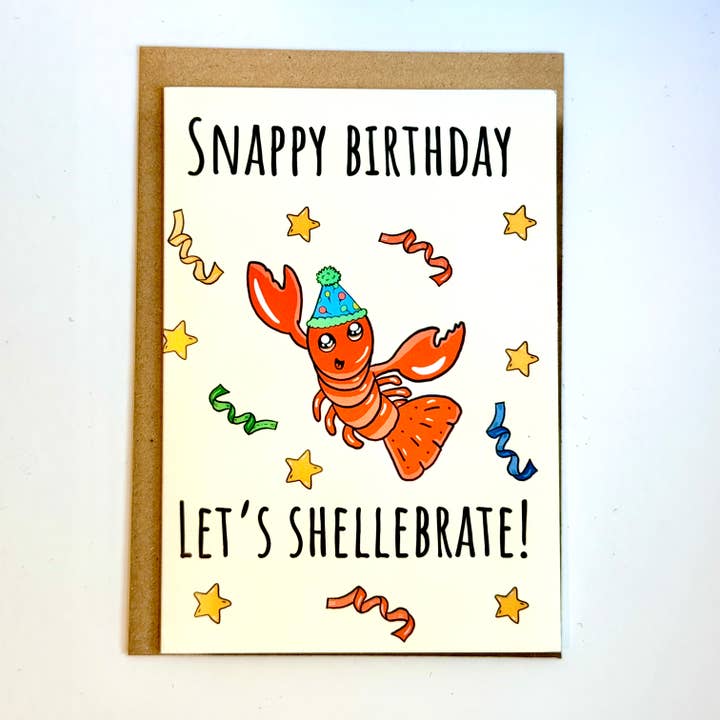 Snappy Birthday Card|Lobster Birthday Card |Birthday Card #2 for wholesale by Puntastic & Ho