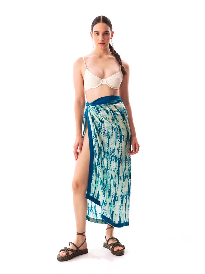 JUPE PARÉO TAO - « SOIE » VÉGÉTALIENNE BIOLOGIQUE pour la vente par Movom Swimwear