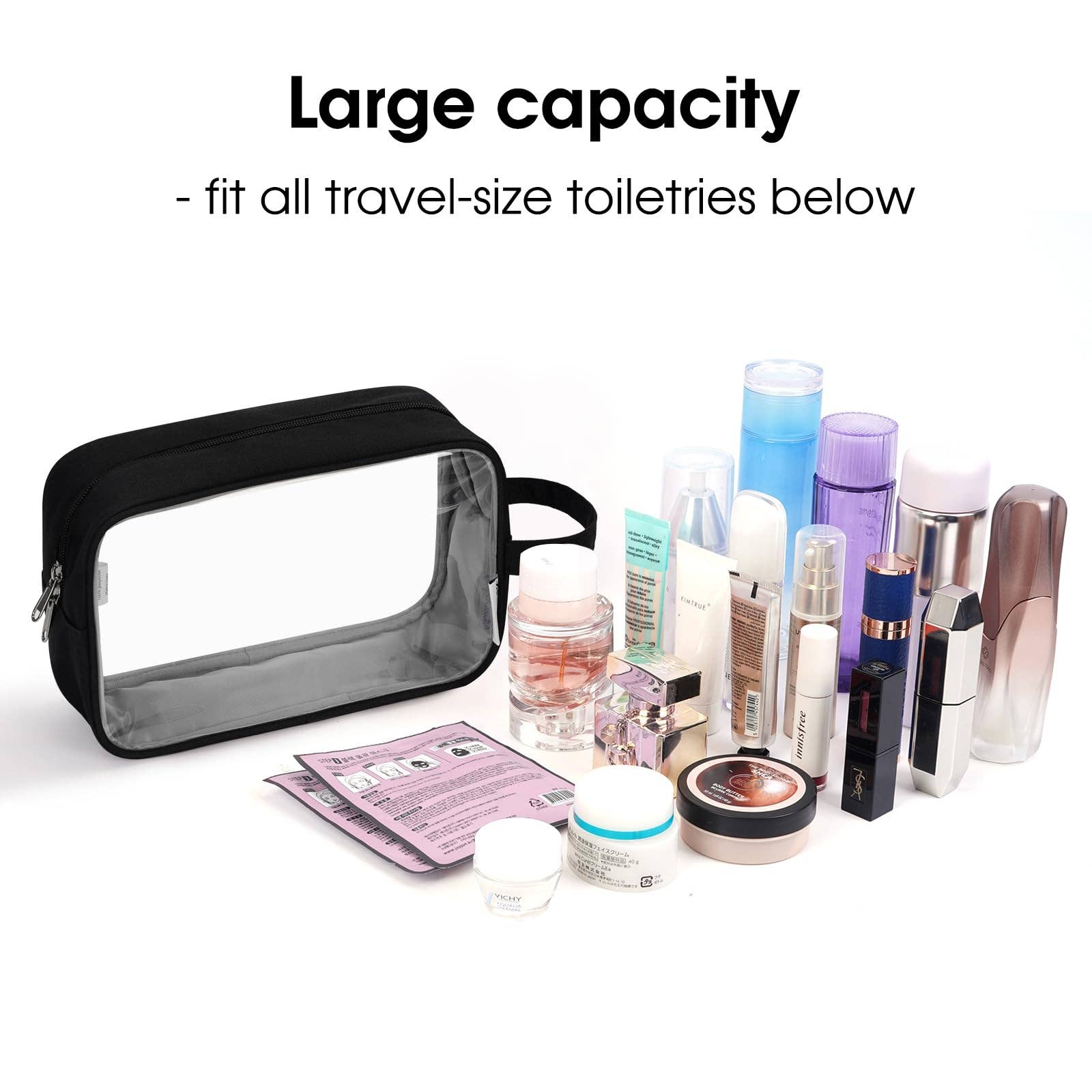 wandf - Wholesale Toiletry Bag - Women's - Clear Travel Toiletry Bag Makeup Bag Organizer with Zipper2